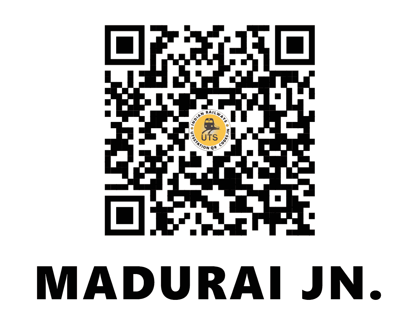 UTS QR Code for MADURAI JN. - MDU (SR - TAMIL NADU)